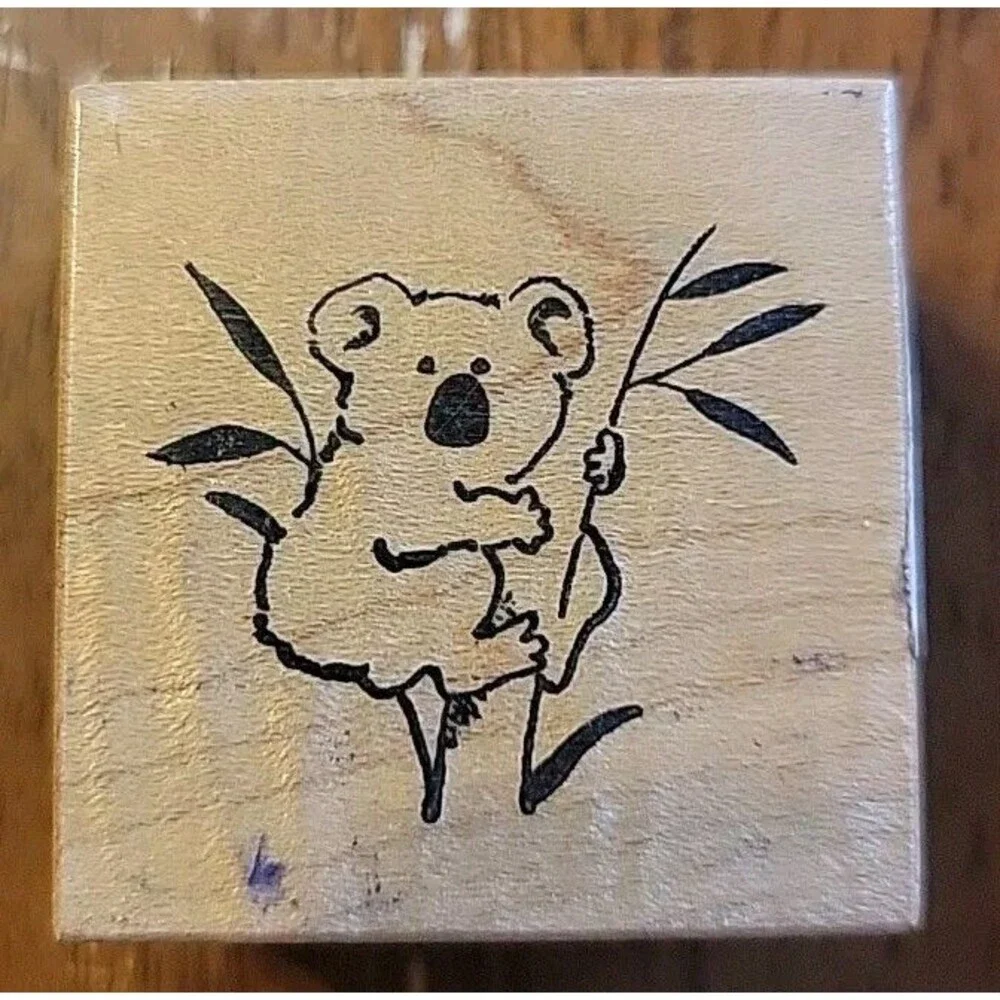 Rubber Stamp - Koala - C-844 - Wood - 1988